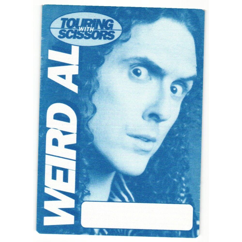 Vintage 1999 Weird Al Yankovic Concert Backstage Pass Touring With Scissors